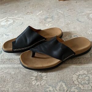 Gabor Black and Tan Comfort Slides
